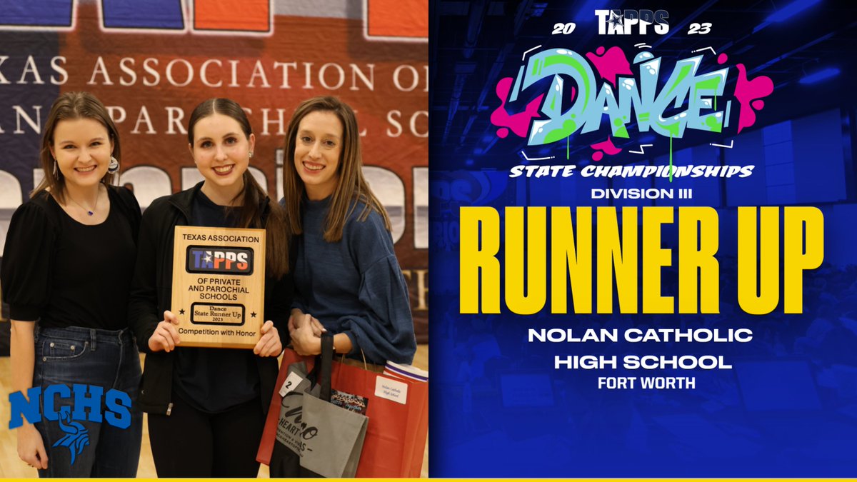 TAPPSdance's tweet photo. Division III #TAPPSdance State Championships, Runner Up: Nolan Catholic High School!! https://t.co/hn0ptFVCk4
