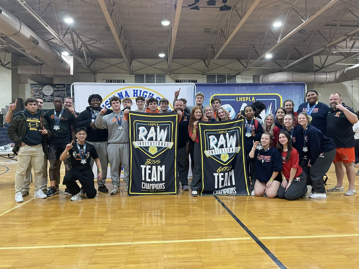 Bears win!!! The CHS Powerlifting team finishes first in the Carencro Raw Lift Meet. SJA girls take home first as well!