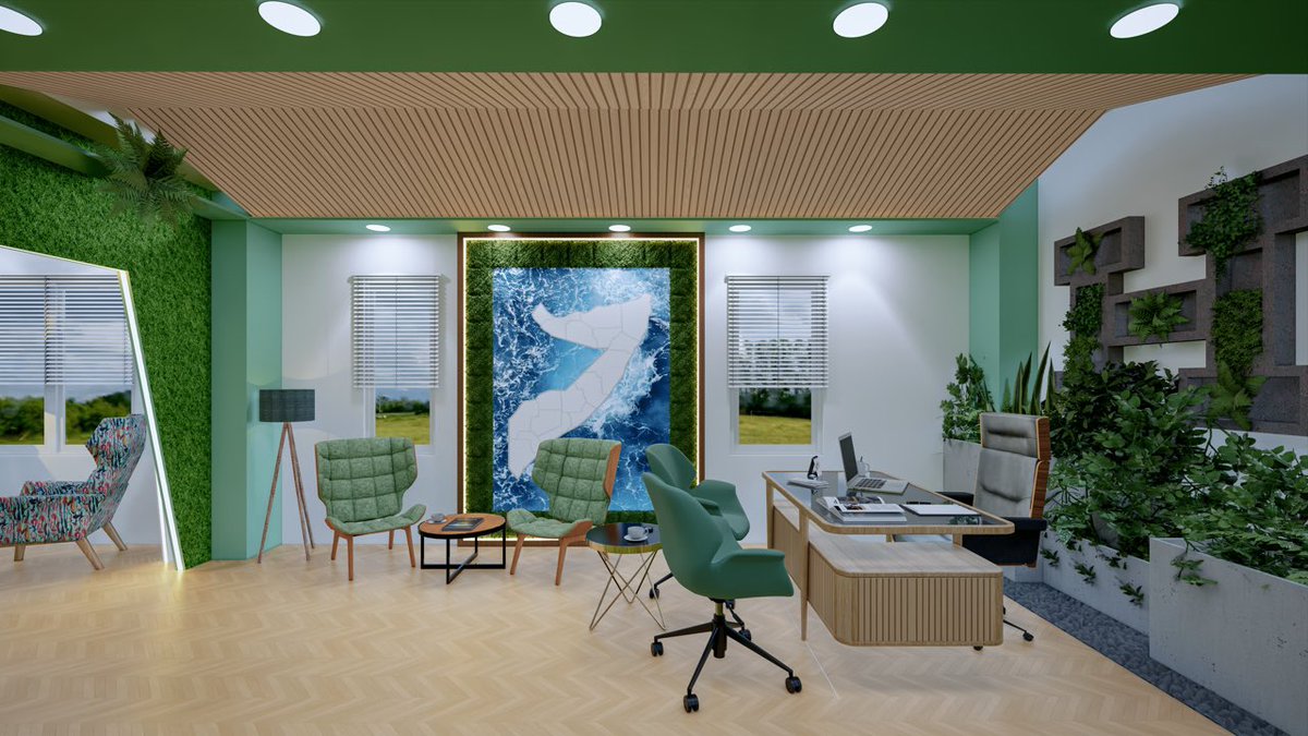 Our contribution to the #GreenSomalia initiative starts with enacting green offices for <a href="/ICESomalia/">ICE Institute</a>. We have incorporated all the natural elements, such as live moss, wood, natural sunlight and glass furniture, stones, and all environment-friendly sustainable materials.