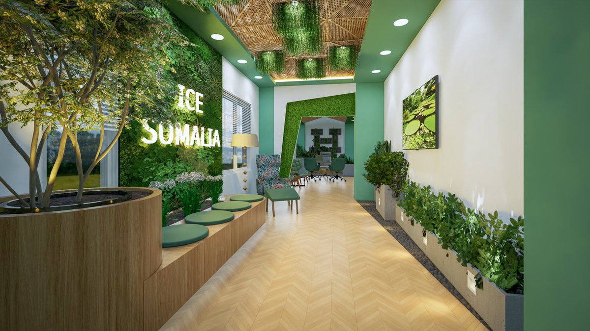 Dahirhasan's tweet photo. Our contribution to the #GreenSomalia initiative starts with enacting green offices for @ICESomalia. We have incorporated all the natural elements, such as live moss, wood, natural sunlight and glass furniture, stones, and all environment-friendly sustainable materials. https://t.co/KszYJ9vjpw