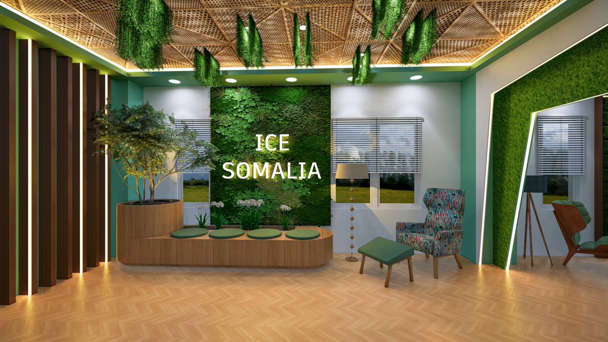 Dahirhasan's tweet photo. Our contribution to the #GreenSomalia initiative starts with enacting green offices for @ICESomalia. We have incorporated all the natural elements, such as live moss, wood, natural sunlight and glass furniture, stones, and all environment-friendly sustainable materials. https://t.co/KszYJ9vjpw