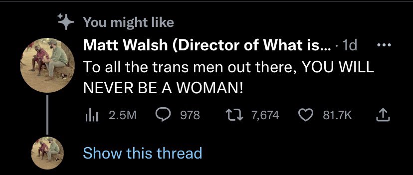 iPadamus's tweet photo. twitter is either trying to turn me conservative or is just trying to annoy the hell out of me with recommended things like this 😓 https://t.co/SWTURA5SPS