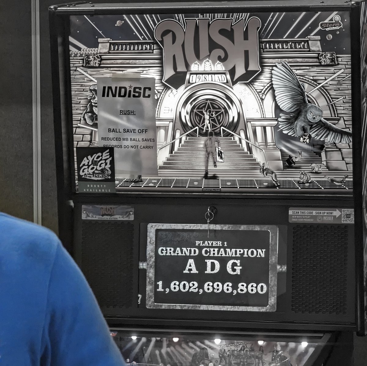 dri374's tweet image. Last card and last score submitted in the open. #INDISC #pinball #RIP #ADG