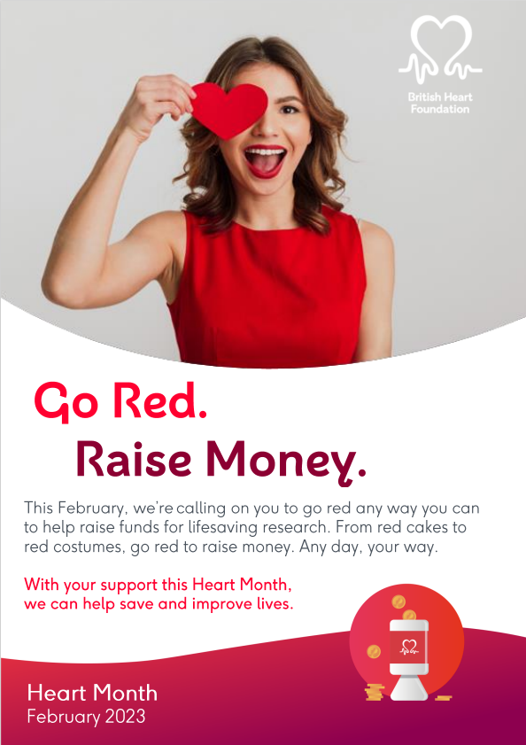 BHFCymru's tweet photo. With your support this Heart Month, we can save and improve lives. This February, we’re calling on you to #GoRed red to help fund lifesaving research. 
Sign up https://t.co/PFwSf9FiPc

Or contact your local Fundraising Manager for more information
https://t.co/TrwrooiSde https://t.co/1AuFqZXxxg