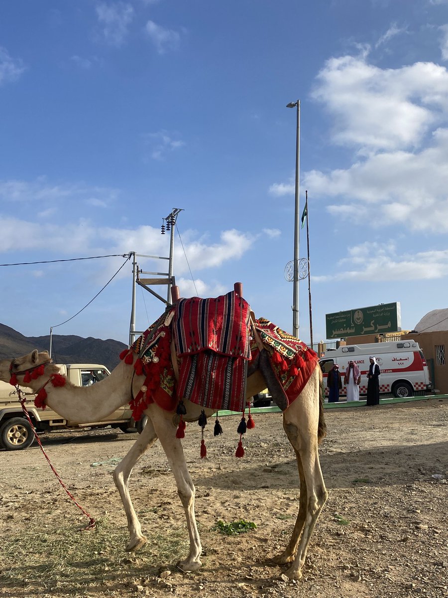 سعادة محافظ الكامل أ/ #حبيب_العازمي
وسعادة رئيس مركز #شمنصير أ/ #مصلط_المقاطي يشهدون انطلاقة رحلة الرحالة #عبدالرحيم_السلمي الذي يتحدى الاعاقة بإنطلاقه من مركز #شمنصير بمحافظة #الكامل صباح اليوم الاحد الموافق 1444/6/22هـ على ظهر راحلته من الابل متجهاً الى #الرياض