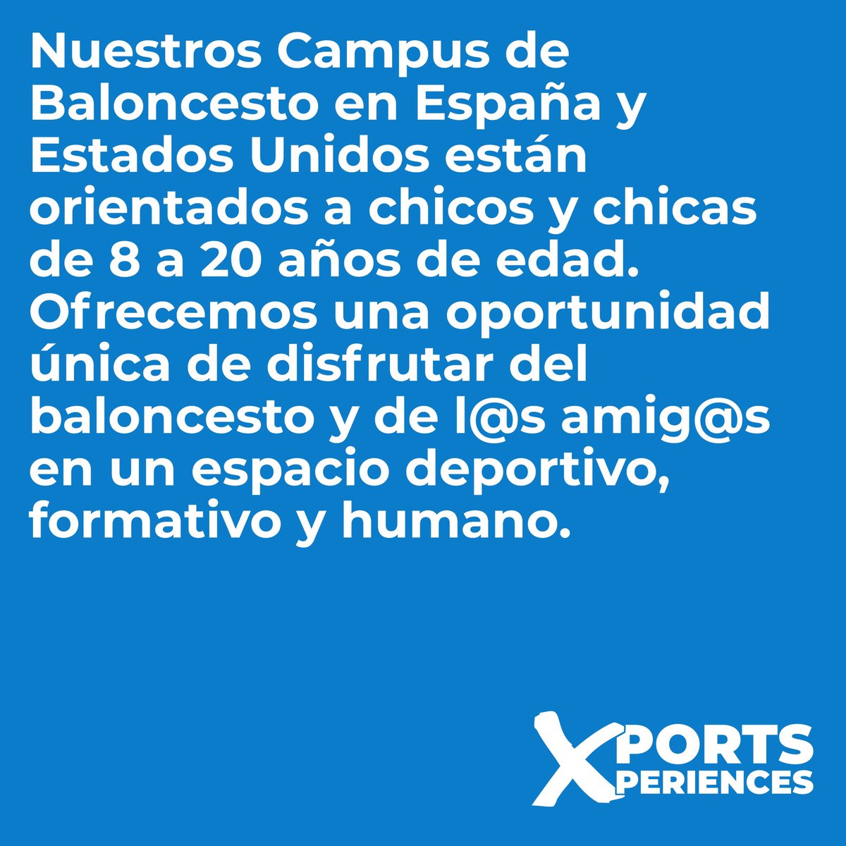 XportsXp's tweet photo. Xports Xperiences 2023 🏀🔝.
.
Campus de Baloncesto en España 🇪🇸 y Estados Unidos 🇺🇸 .
.
#baloncesto #campusbaloncesto #basketball #basketballcamp #basketballneverstops #basketballtraining  
.
@fcantabra @BlueSocMed @Rincondelbasket @WiboSport @menubapp @DecathlonES @latassurf https://t.co/Uz1Ooe4ois