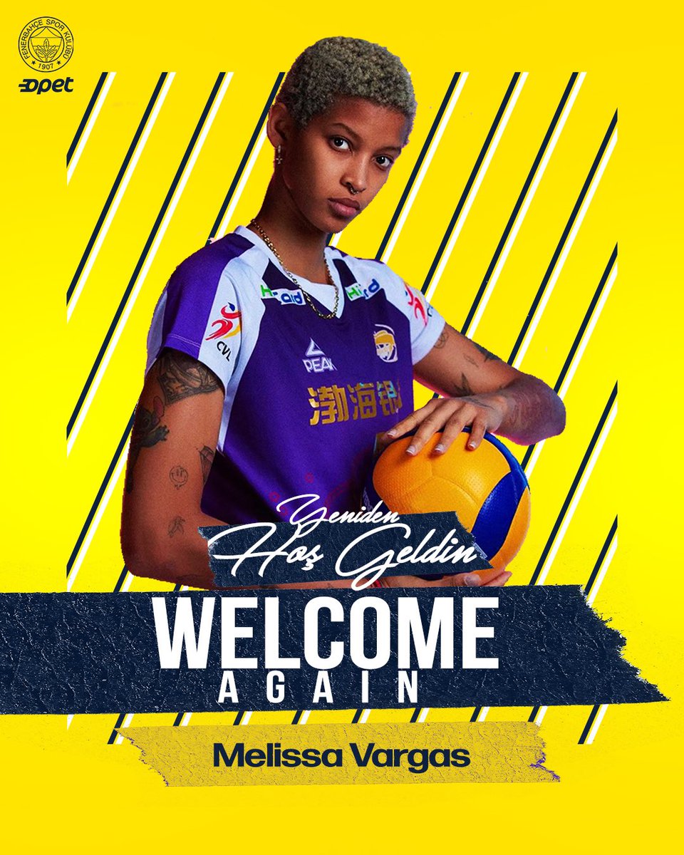 FBvoleybol's tweet photo. Yuvana hoş geldin Melissa Vargas 💛💙

🔗 https://t.co/nLWxii8NKd https://t.co/d8EJ7NlmwV