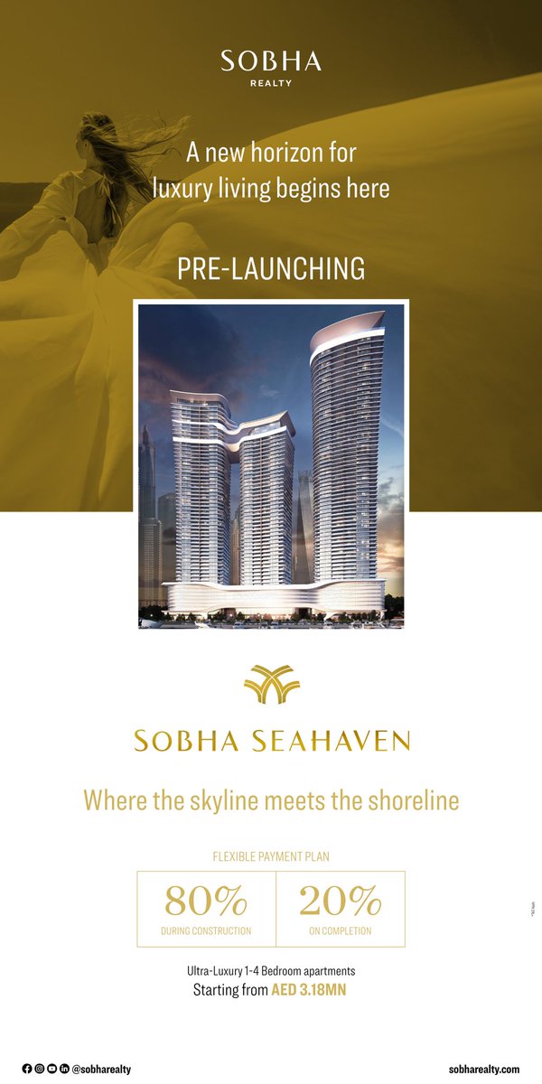 Launching NOW
Sobha SeaHaven  at Dubai Harbour, Dubai.
@ipsdxb

#sobha #sobharealty #sobhadubai #sobhahartland #sobhaone #sobhahartland2
#districtone #meydandubai #realestatedubai #realestateinvestment #Dubailuxury #waterfronthomes #luxuryrealestate #luxury #luxuryliving