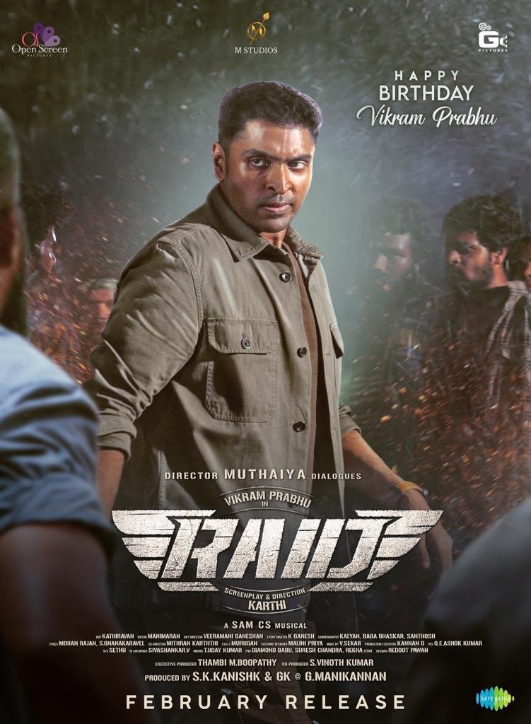 Muthaiya (@dir_muthaiya) on Twitter photo Team #Raid wishing happy birthday to <a href="/iamVikramPrabhu/">Vikram Prabhu</a> 💐 #HBDVikramPrabhu
February Release
<a href="/SDsridivya/">Sri Divya</a> <a href="/dir_karthioffl/">E karthi</a> <a href="/OpenScreenoffl/">Open Screen</a> <a href="/SamCSmusic/">𝐒𝐀𝐌 𝐂 𝐒</a> <a href="/maran_vj/">Mani maran</a>
<a href="/Ananthika108/">Ananthika Sanilkumar</a> <a href="/soundar4uall/">Soundararaja Actor</a> <a href="/RishiRithvik10/">Rishi Rithvik</a> <a href="/Danielanniepope/">Daniel Annie Pope</a> <a href="/Kathiravan7384/">Kathiravan</a> <a href="/kanishk_offl/">Kanishk</a> <a href="/vinoth_offl/">vinoth kumar s</a> Team #Raid wishing happy birthday to <a href="/iamVikramPrabhu/">Vikram Prabhu</a> 💐 #HBDVikramPrabhu
February Release
<a href="/SDsridivya/">Sri Divya</a> <a href="/dir_karthioffl/">E karthi</a> <a href="/OpenScreenoffl/">Open Screen</a> <a href="/SamCSmusic/">𝐒𝐀𝐌 𝐂 𝐒</a> <a href="/maran_vj/">Mani maran</a>
<a href="/Ananthika108/">Ananthika Sanilkumar</a> <a href="/soundar4uall/">Soundararaja Actor</a> <a href="/RishiRithvik10/">Rishi Rithvik</a> <a href="/Danielanniepope/">Daniel Annie Pope</a> <a href="/Kathiravan7384/">Kathiravan</a> <a href="/kanishk_offl/">Kanishk</a> <a href="/vinoth_offl/">vinoth kumar s</a>