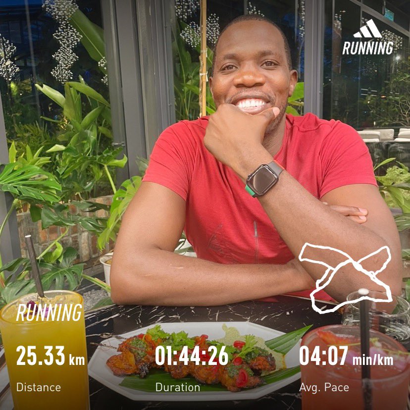 arthurKadima's tweet photo. Impossible yesterday. Possible today. #NeverGiveUp
#runningwithtumisole
#runwitharthurk
#RUN2022
#nikerunning
#adidasruntastic
#runaddicted
#halfmarathon
#IPaintedMyRun 
#FetchYourBody2022 
#RunningWithLulubel https://t.co/oEhrJ7umbT