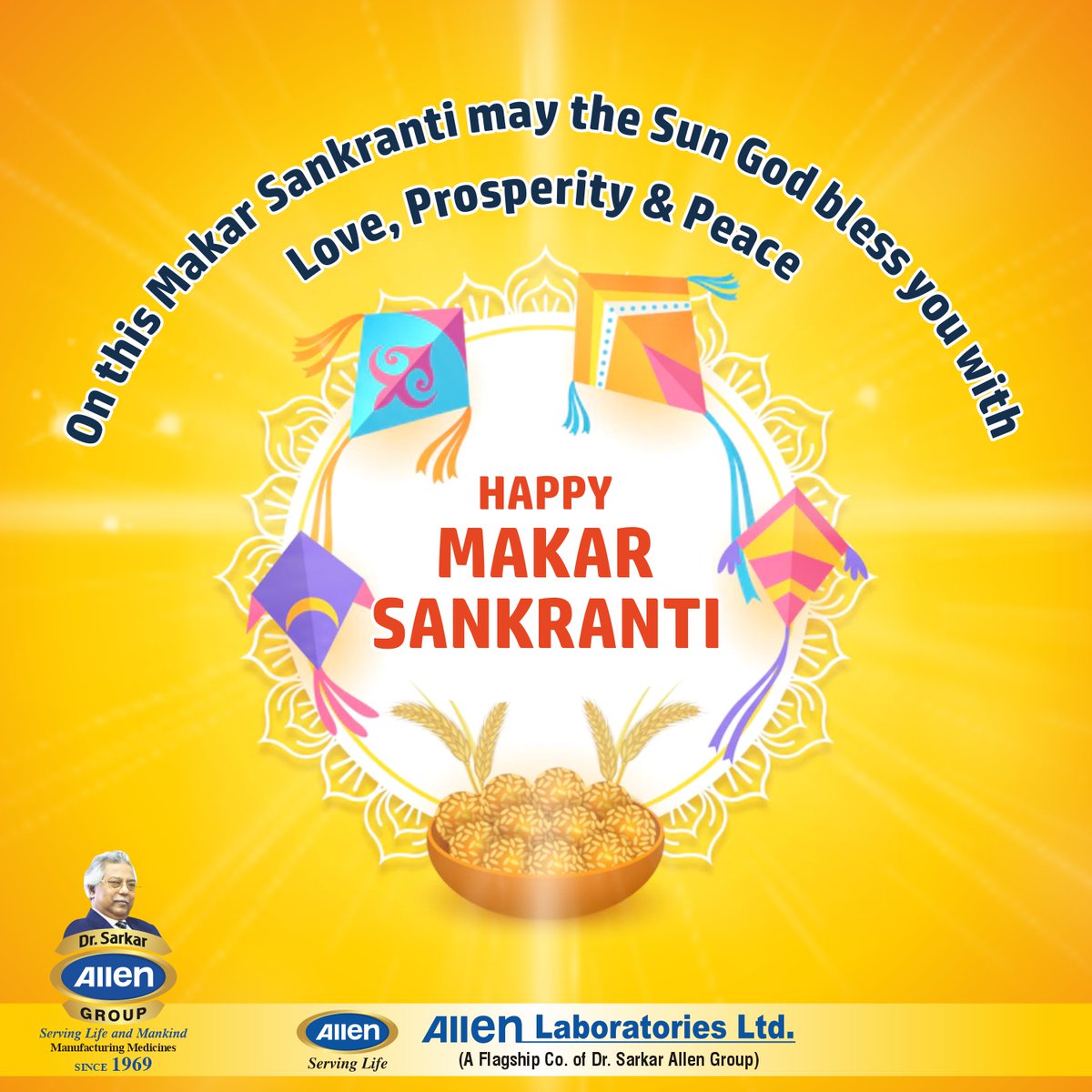 allenlablimited's tweet photo. The festival of sun and harvest is here. Hope the rising sun on Makar Sankranti fills your life with abundant joy and prosperity. Happy Makar Sankranti!
#Sankranti #MakarSankranti #India #Kites #KiteFestival #KiteFlying #IndianFestival #HealthyFood #AllenCares https://t.co/Oe9ZAlvczE