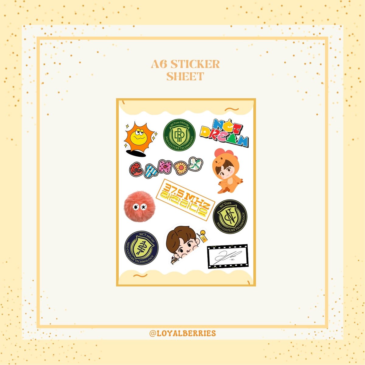 LoyalBerries's tweet photo. I put up almost all of his mini character into a one sticker sheet so that I can put them up on my precious items just like what Haechan says 😍 https://t.co/6CzAgBH13S