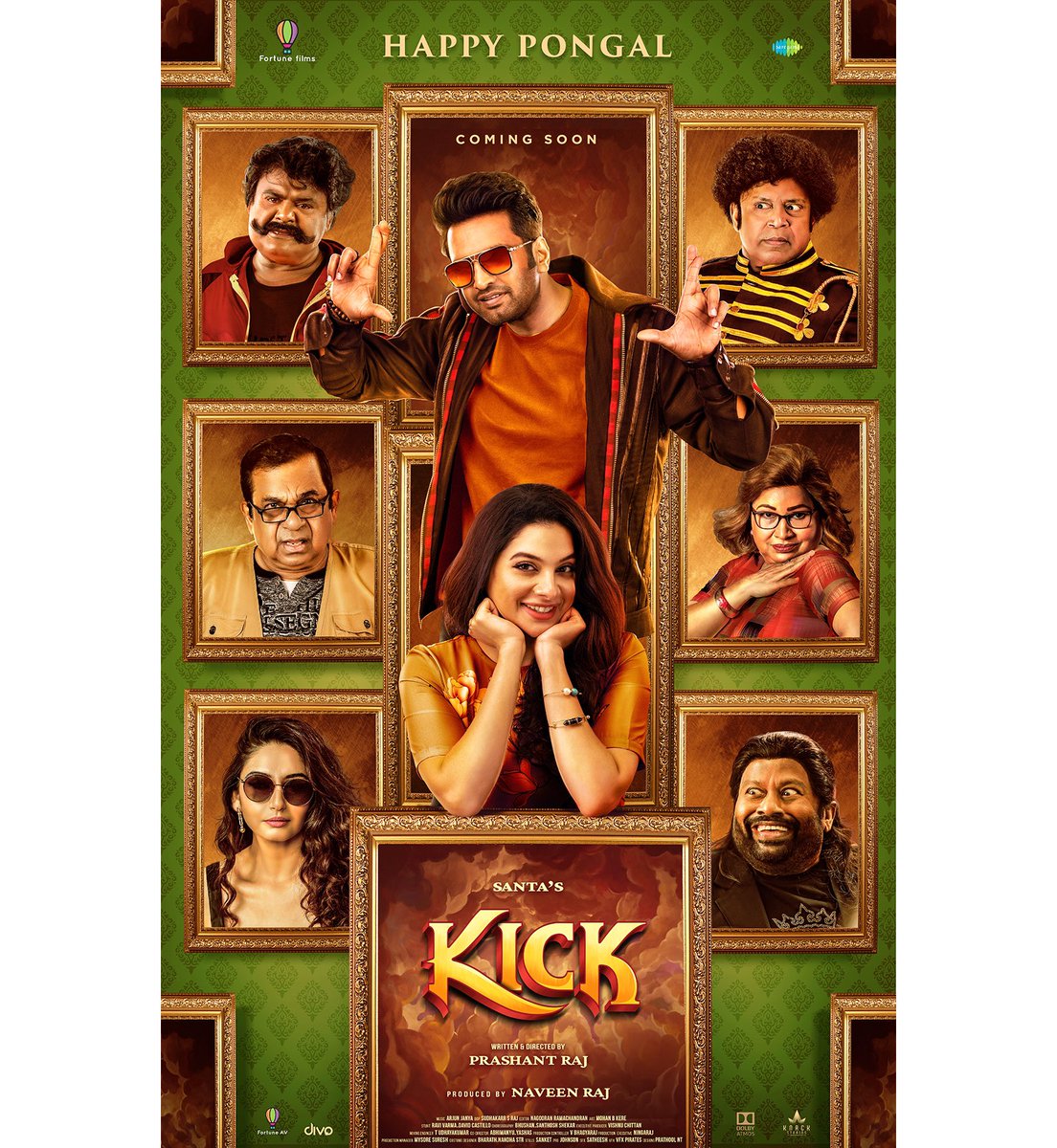Pongal wishes from team #KICK 🤞 here's a new poster from the team featuring the entire cast. Coming to cinemas soon 💥

#HappyPongal #கிக் #SantasKick #ActionComedy @iamsanthanam @iamprashantraj @TanyaHope_offl @raginidwivedi24ArjunJanyaMusic @iamnaveenraaj #FortuneFilms