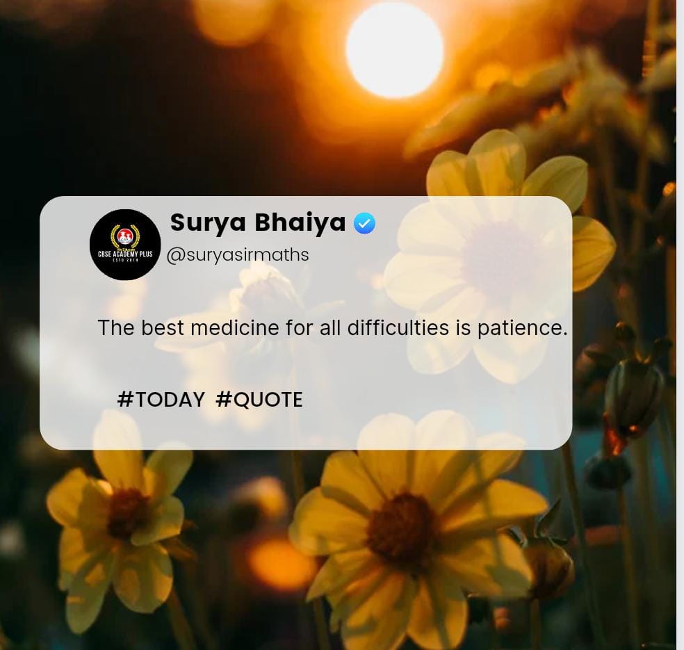 cbseacademyplus's tweet photo. #CBSEAcademyPlus #Cap6To12 #SuryaBhaiya #Indirapuram #today #quotesoftheday https://t.co/BgTkko6MzJ