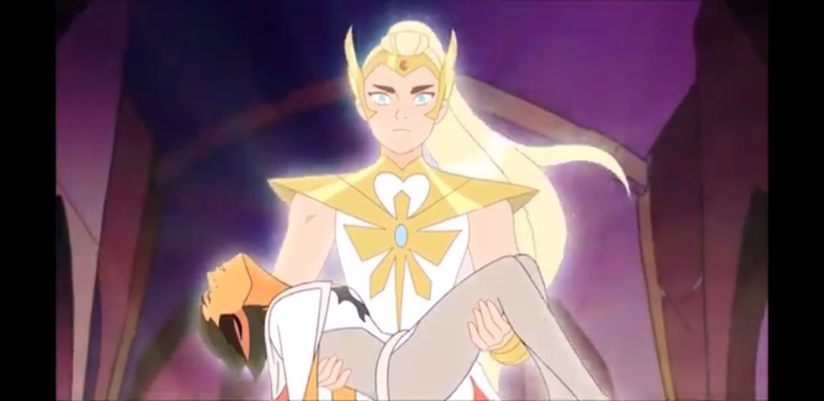 When She-ra is tired during a battle she turns to get a kiss in the cheek of Catra, which is like her phone charger that makes her go full on rainbow explosions just by feeling loved, if only she knew sooner that all she needed to save the universe was the magic of Catra's love