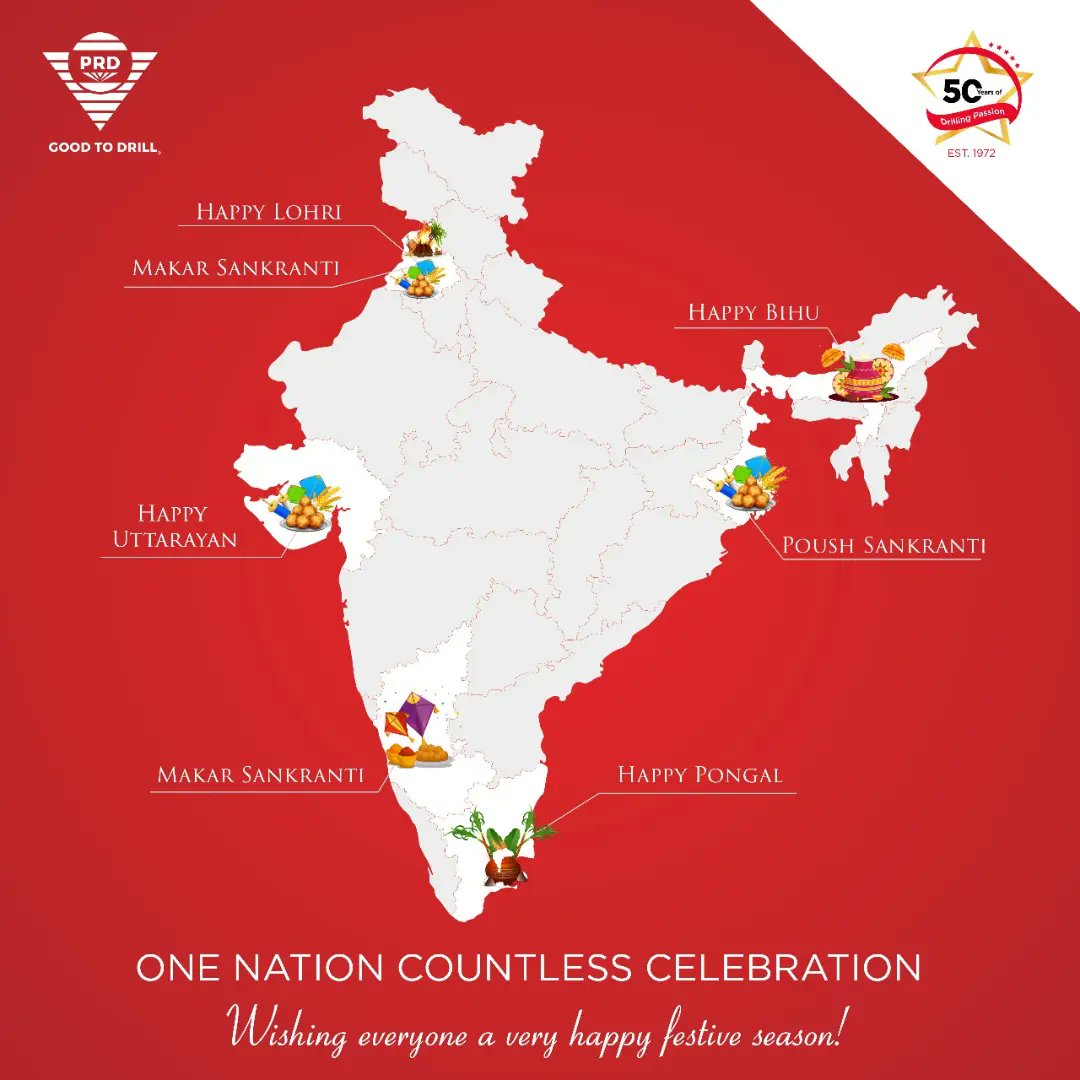 Paran_TT's tweet photo. One India One Festival Many Celebrations
Wishing everyone a very happy festive season!
#prdrigs #prd #prdfam #happypongal #makarsankranti #lohri #bihu #uttarayan #india #Sankranti #harvest https://t.co/3j0Pm5eouB