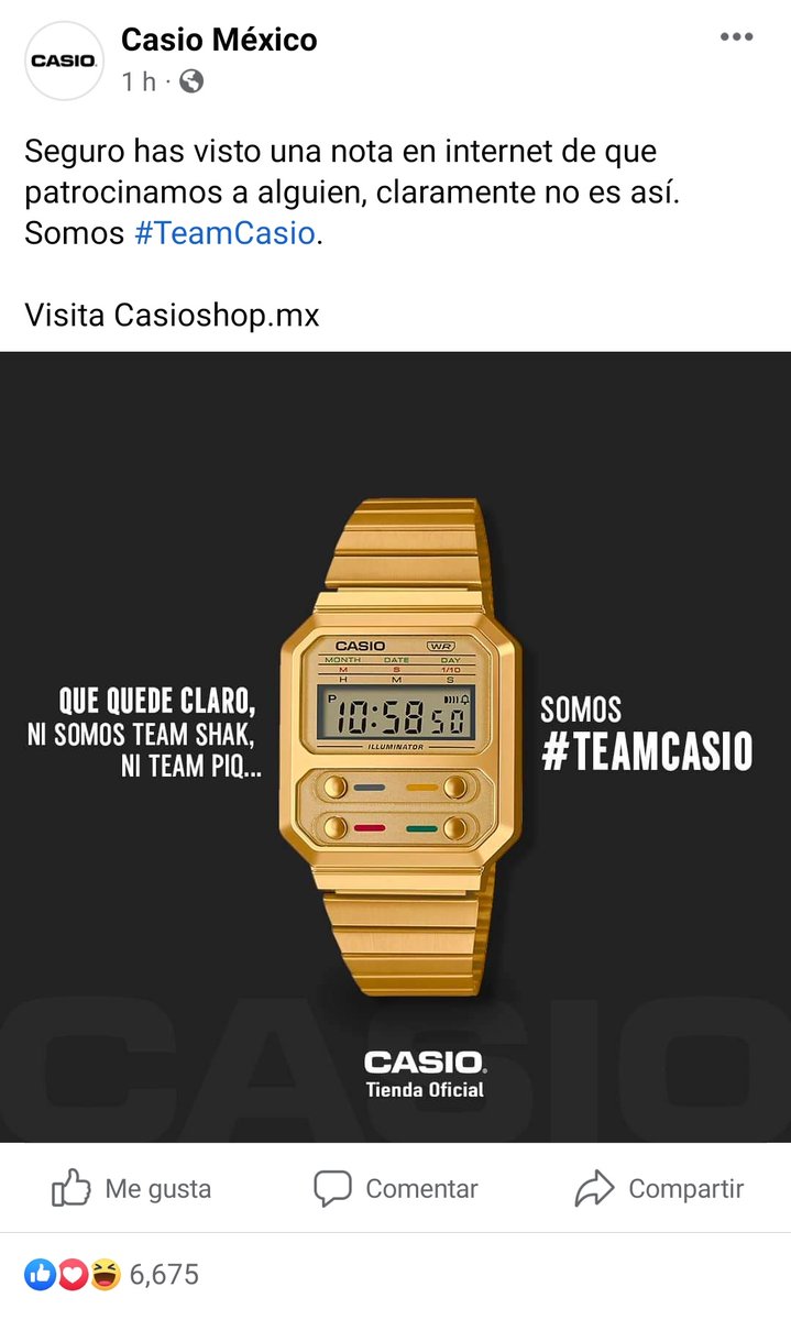 Para los Fifas que preguntan del comunicado, aqui va lo que Casio ha difundido a traves de sus medios oficiales REALES y no de parodias en Twitter.