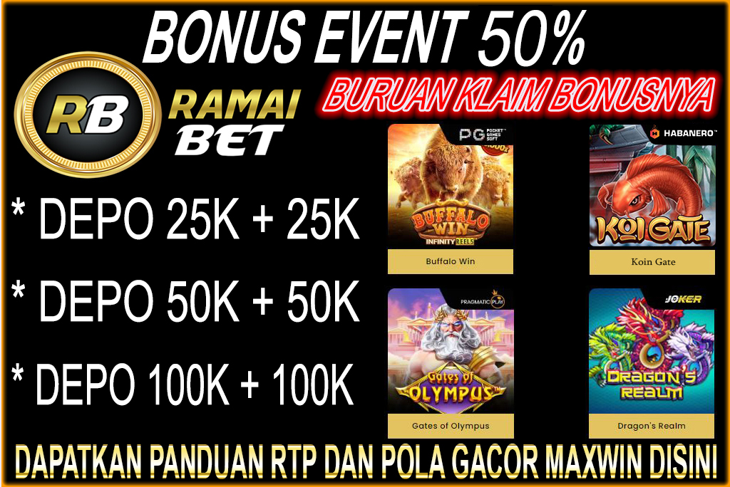 ramaibetcom's tweet photo. RAMAIBET - SITUS RTP SLOT GACOR TERBAIK 2023 &amp; AGEN JUDI BOLA TERBESAR 2023

SEDANG ADA PROMO EVENT SLOT!!!

📍 EVENT SLOT 100% RAMAIBET ( KHUSUS PRAGMATIC PLAY, HABANERO, PG SOFT, JOKER ) 📍
 
Syaratnya Gampang Banget. Baca Link Dibawah Ini : 

https://t.co/ttULL6hIeh https://t.co/t6Z5Jn4ADG