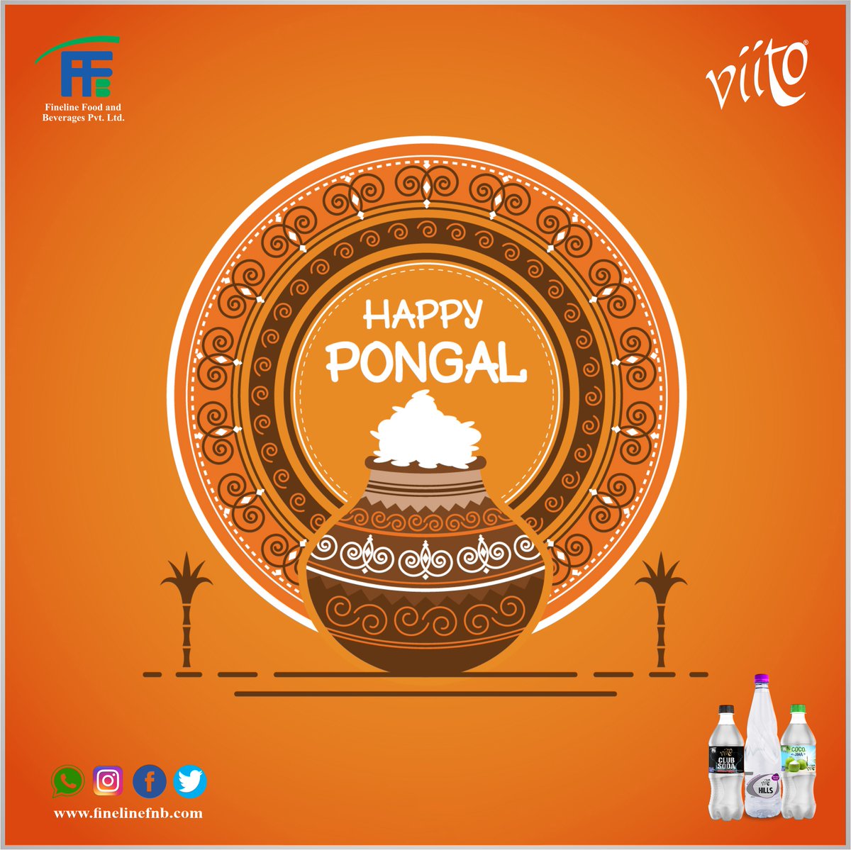 Viitoffb's tweet photo. May the festival of harvest season be one that brings along with it all that’s best and everything you deserve. Have a memorable Pongal #viitochankaar #viitococojina #viitohills #viito #water #watersaver #viitoJuices #Pongal2023 https://t.co/7obETiBhuY