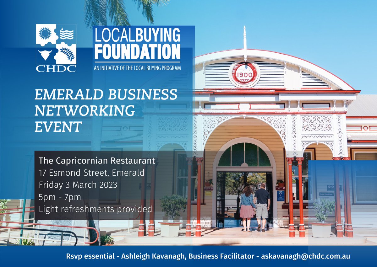 Happy New Year! Join us for our first networking event for 2023🤝Presented in partnership with #localbuyingfoundation. It's FREE but RSVP is essential #networking #event #centralqueensland