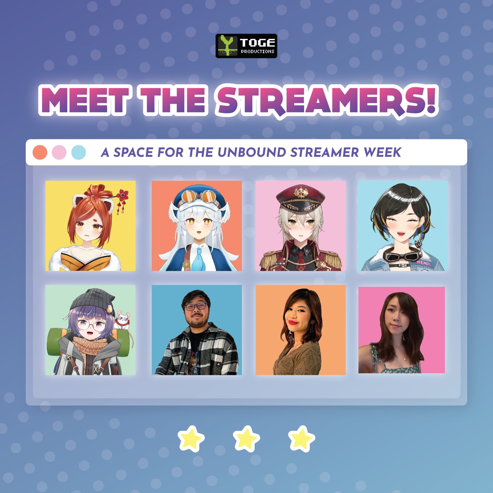 Toge Productions 🌱 on Twitter "Meet the streamers from Streamer Week!💫