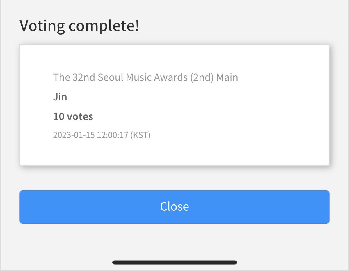 thanks. done for 4 acc. I'm still trying to create a new account and collect hearts for the last day of voting. Fighting🔥💪🏻

FINAL MASS VOTING FOR JIN 
#VoteJinOnSMANow