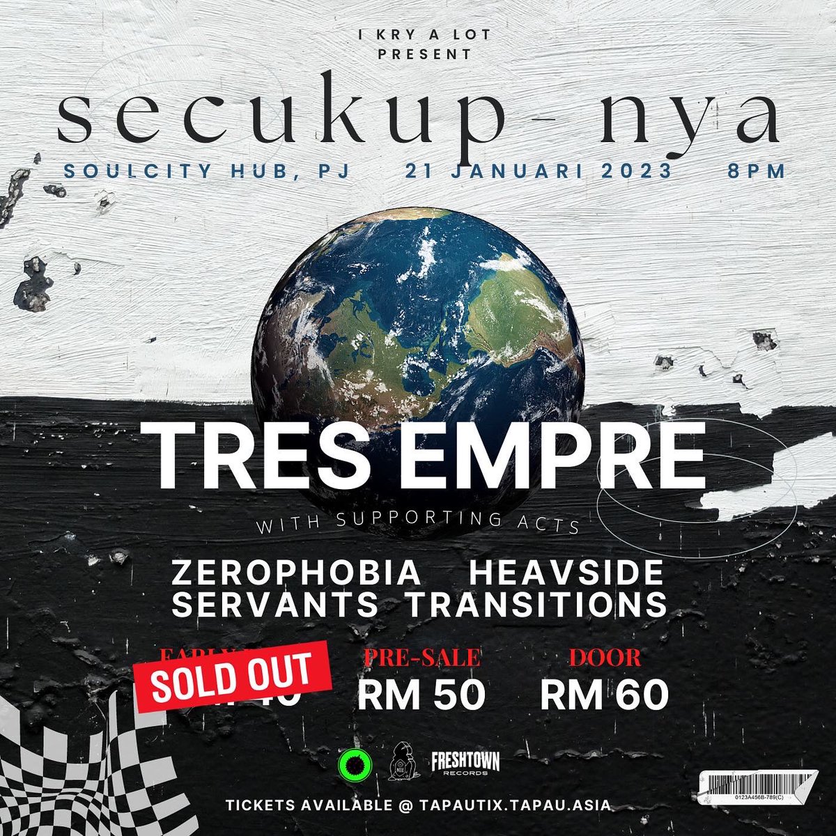 ikryalot's tweet photo. #ICYMI WE’LL BE HAVING “secukup-nya” IN LESS THAN A WEEK.

FEAT.
@TresEmpre 
@transitionsmy 
@servantsmy 
@zerophobiamy 
@heavsidekl 

TICKETS AVAILABLE AT https://t.co/pk0CY4DIn6

HELP US SPREAD THE NEWS 🙏🏼 https://t.co/33POs9r34n