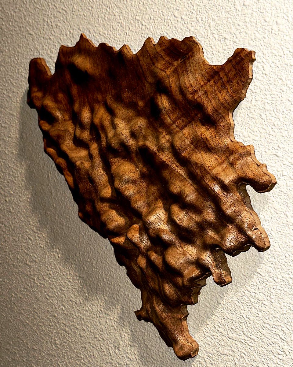 Ferrum_Studios's tweet photo. 🇧🇦 Bosnian Topography // 3D Elevation data carved out of Walnut // Available at https://t.co/IPs8rMBuOE https://t.co/UtAqaTXhKP