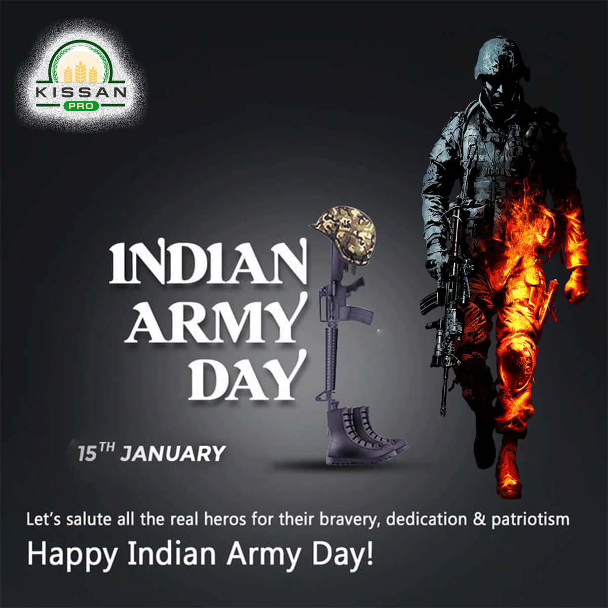 KissanPro's tweet photo. "Indian Army Day reminds us of all our heroes every time, who stand strong to keep us safe and do not fear death for their country." 🙏🇮🇳
Jai Hind 🇮🇳
𝐇𝐚𝐩𝐩𝐲 𝐈𝐧𝐝𝐢𝐚𝐧 𝐀𝐫𝐦𝐲 𝐃𝐚𝐲 🪖🙏🇮🇳
#IndianArmyDay 💐🇮🇳
#JaiHind 🇮🇳 https://t.co/MR8rYLq5Uq