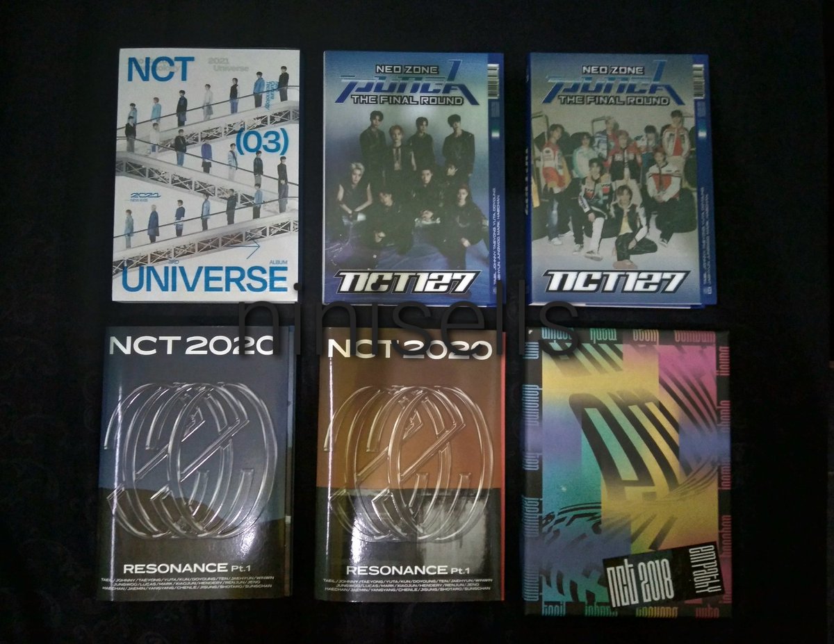 heureux88_'s tweet photo. 🥂 wts // ninisells ALL ALBUM ONLY
- photobook universe 75k
- punch 1st 2nd player 60k each
- resonance pt.1 60k each
- empathy dream ver. (damaged) 55k
- ATW awaken &amp; world ver. 80k each
- super one unit ver. 130k
- regular irregular 50k each

nct 2018 2020 2021 127 wayv ina https://t.co/KystiT0OJZ