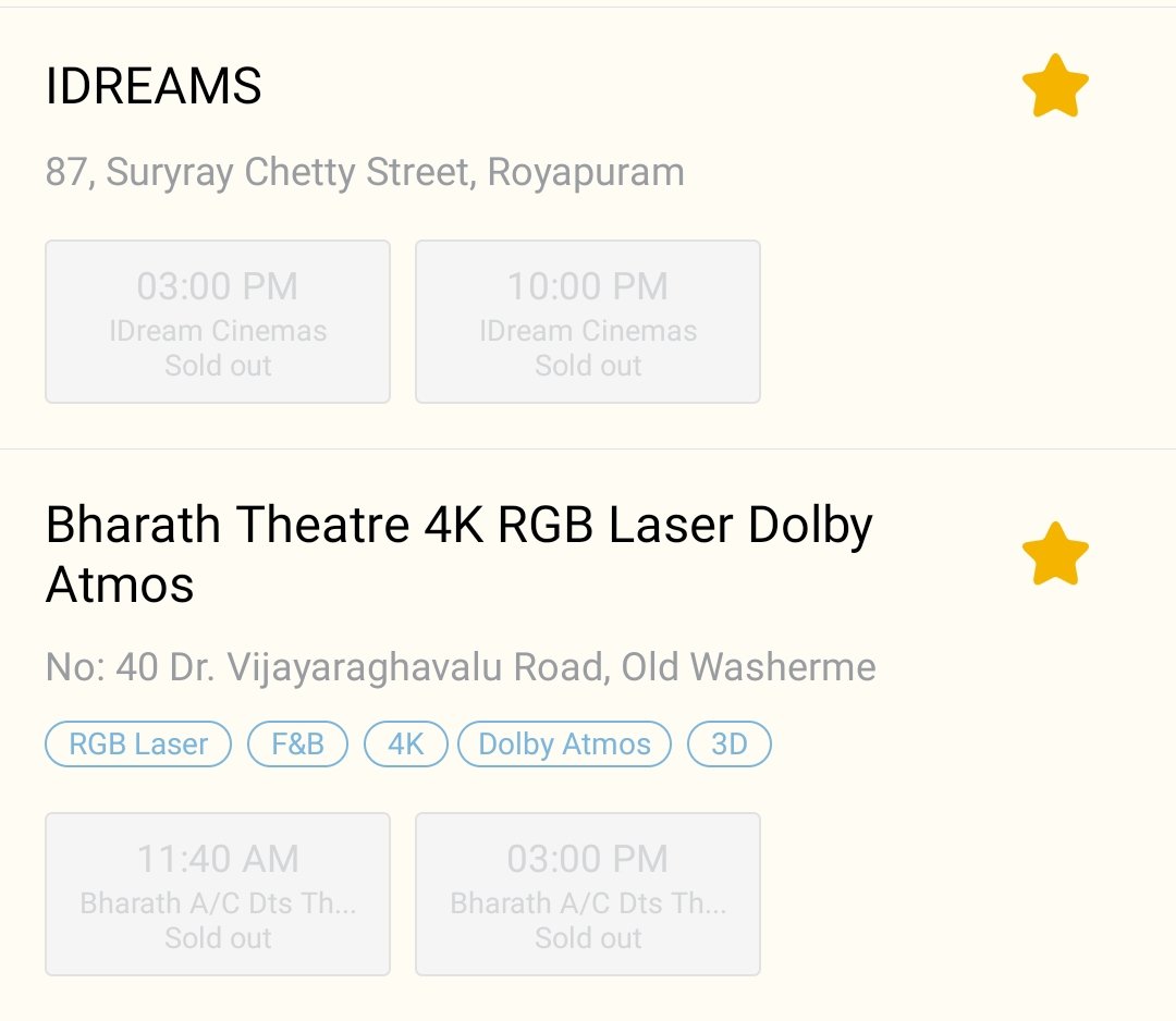 shadowguy1998's tweet photo. North Chennai famous theatres
#IDREAMS and #BHARATHTHEATRE #Thunivu tickets sold out ๐ฅ
#AK #AK61 #AK62 #AK63 #Ajith #Ajithkumar๐ต #AjithKumar #Thunivu #THUNIVU
#Ajithkumar #boneykapoor #redgaint #hvinoth #lycaproductions #netflix https://t.co/yeXI8OZlxD
