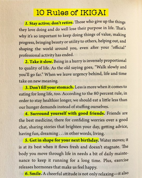 10 Rules of IKIGAI

1)