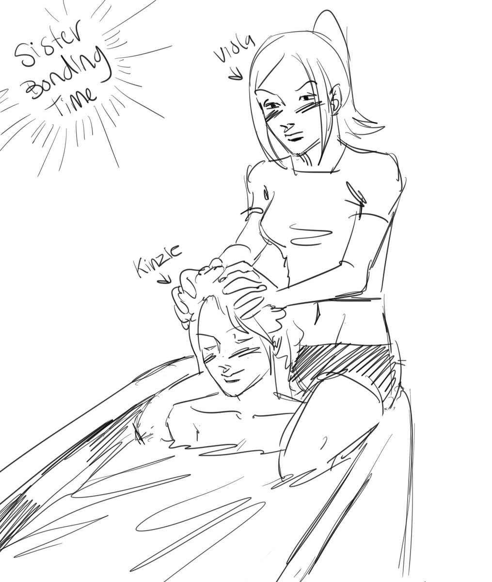 IILOVEBEAM's tweet photo. Viola teaches Kinzie how to finally wash her hair #saintsrow https://t.co/qAXBcGfJdm