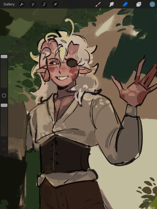 I need to draw him genuinely smiling more I NEED TO DRAW HIM HAPPY MORE 