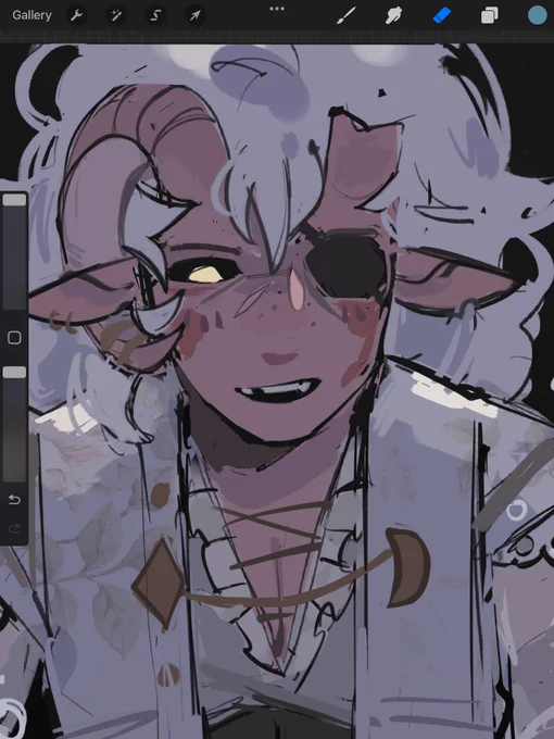 I need to draw him genuinely smiling more I NEED TO DRAW HIM HAPPY MORE 