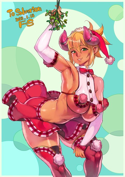 スケブ #おっぱい #オリジナル #腋 #褐色 #skeb #サンタ https://t.co/n59tMyjyRG 