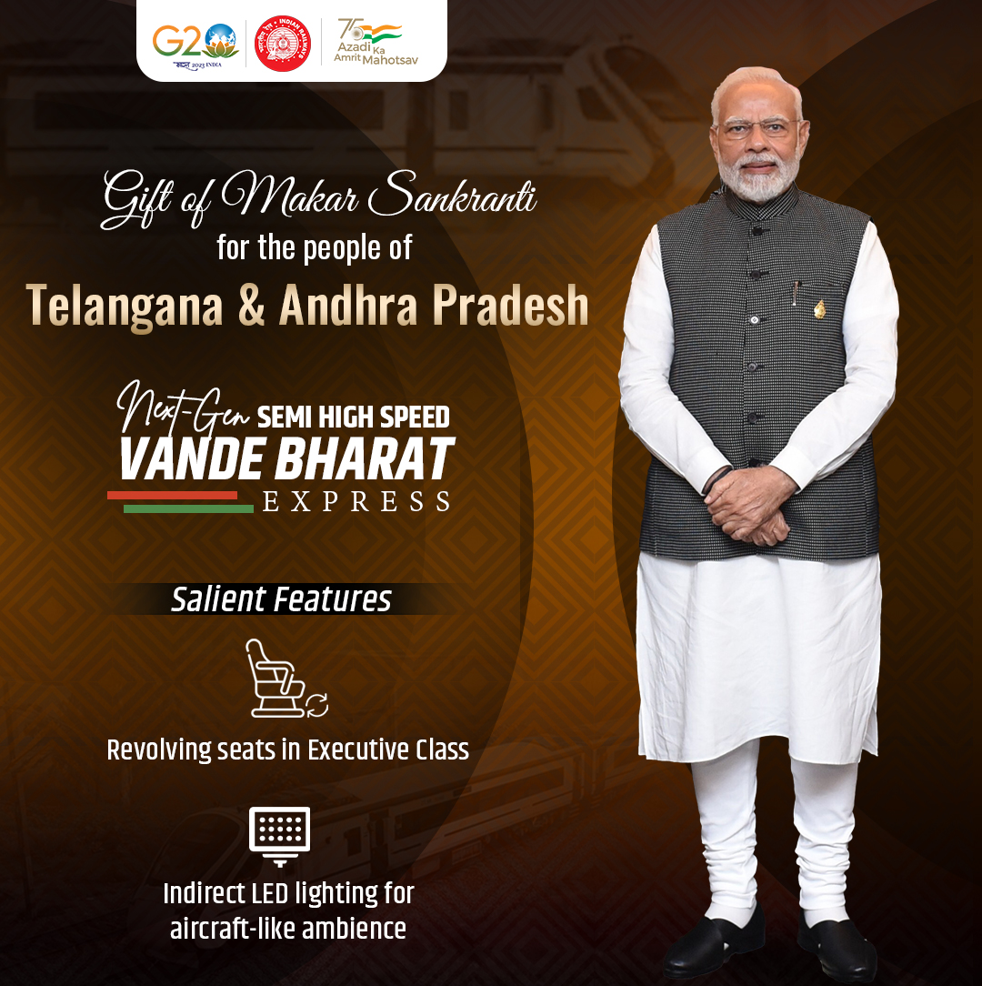 drm_lmg_nfr's tweet photo. Hon'ble Prime Minister to flag off Vande Bharat Express between Secunderabad and Visakhapatnam from Secunderabad Railway Station through Video Conferencing. #VandeBharat
#RailInfra4Telangana
#RailInfra4AndhraPradesh
#RailNf
#RailMinIndia https://t.co/KRJBChtP01