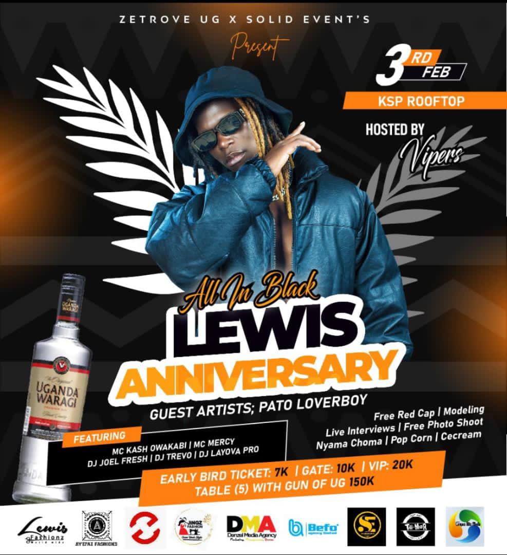 solid_event's tweet photo. The big man him self @CEO Lewis fashionz .3rd Feb #all in black happening @KSPHOTELGULU https://t.co/gIIdoIwz73