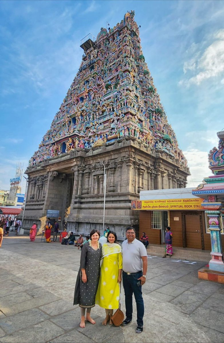 A very happy Pongal from the Kapaleeshwarar Temple in Mylapore, Chennai. We’re also celebrating Makar Sakranti, Lohri, Bihu and other festivals across India We are blessed to have an early morning visit to the temple with Sai Sudha Chandrasekaran.🙏