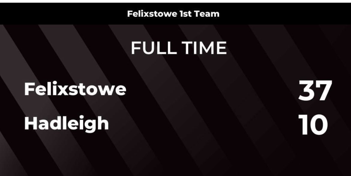 FelixstoweRUFC's tweet photo. Mixed emotions at the 3PL Rugby Ground yesterday. Happy with the result against @HadleighRugby but sad as we heard the news about our long time friend, supporter and sponsor Dennis Simmonds who past away recently. We felt a minutes applause was a fitting tribute. #GoBadgers https://t.co/x0RHbrIRq1