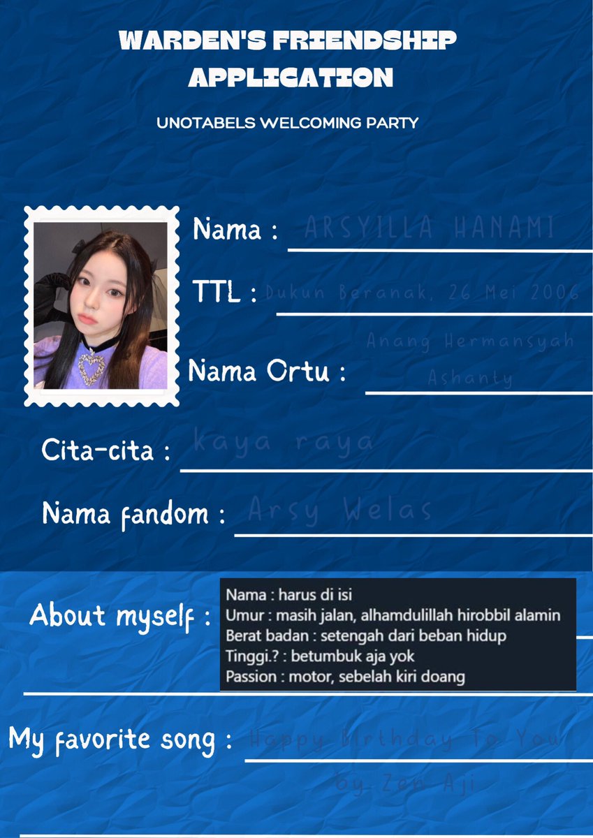 kyuqjin's tweet photo. @hi ceman ceman walden themuanya, kalian bisa panggil aku Arsy atau ila. aku cenank banget akhirnya kita bisa belteman xixixi. apa yang membuatmu kuat? #introgasi https://t.co/qHkeEEVtZy