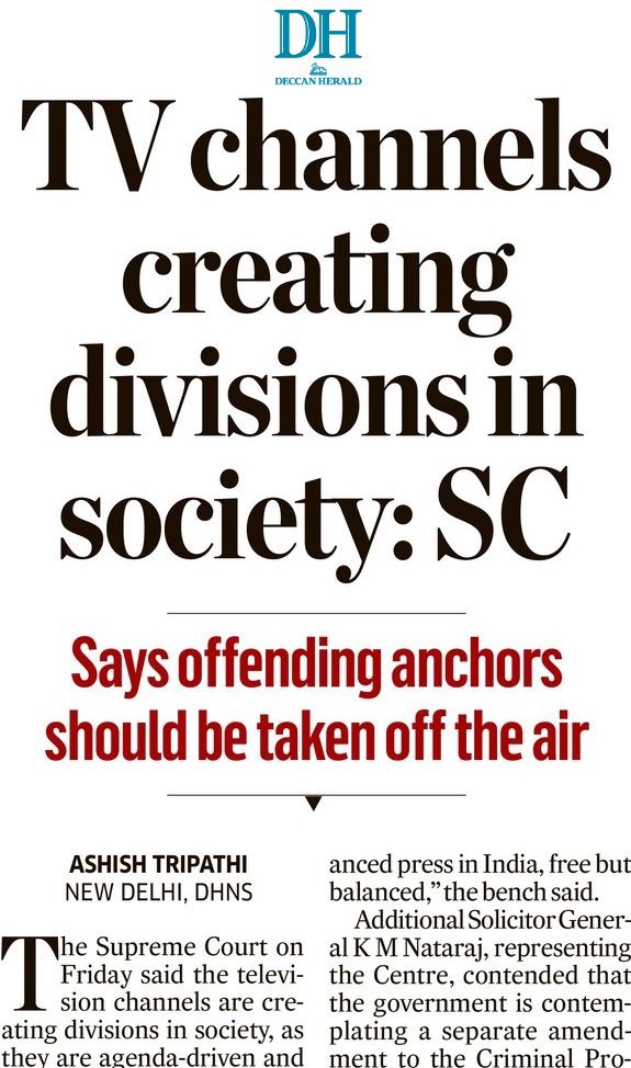 geetv79's tweet photo. Someone should inform SC about who controls our our toxic agenda-driven lapdog media & anchors spewing hate.
The #CommunalVirus benefits only BJP-RSS. https://t.co/41ZQT4FQZ6