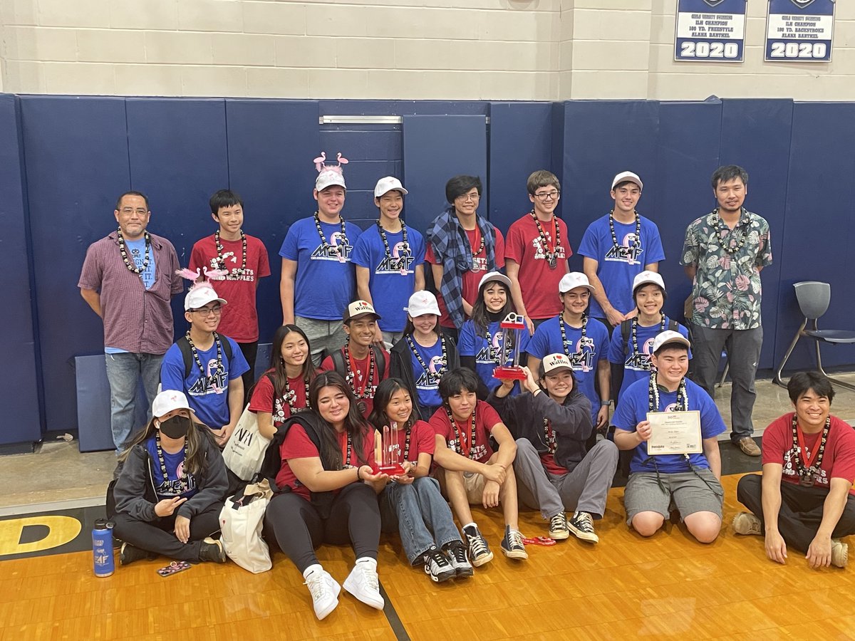 AssetsSchool's tweet photo. Assets School’s Robotics Team Waffles won first place at the State Championships today. Team Waffles from Assets and Team X-bots from @PunahouSchool will both represent Hawaii in the world championship in Houston, Texas in April. #AssetsSchool 
https://t.co/lKdOHoXJpX https://t.co/POOJfYc020