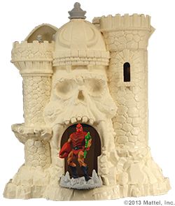 LostParadiseTo1's tweet photo. Unpainted prototype Masters of the Universe Classics Castle Grayskull. Originally the "jawbridge" was quite small - they ended up dropping the base lower to allow more room for a figure to stand in the entryway, while increasing the length of the door. #CastleGrayskull #MOTU https://t.co/wyk48wo2qn