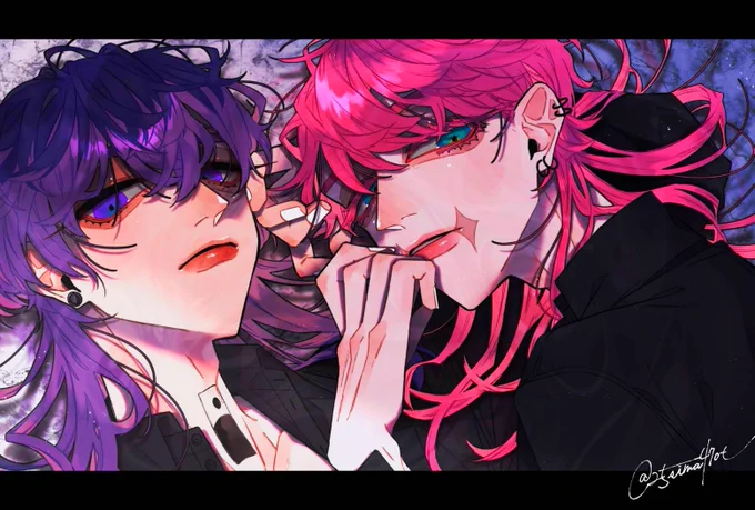 #彩度100にすると超派手過去絵タチ~~ 