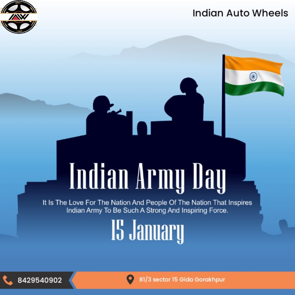 'Indian Army Day always reminds us of all our heroes who stand strong to keep us safe'.
#HappyIndianArmyDay!

👉For Any Assistance Please Contact Us:- 8429540902

#Indianautowheels
#Gorakhpur #Fabrication #Trailer #Tipper #Tiptrailer