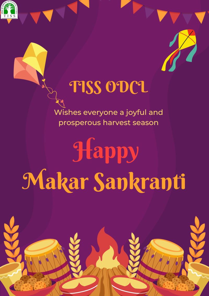 TISSODCL's tweet photo. "As the sun starts its northward journey, let’s come together and celebrate this season of opulence with love, peace, and joy."

TISS ODCL wishes everyone a very Happy Makar Sankranti.
#sankranti #pongal #tissodcl #tiss #lohri https://t.co/CWvK0Fx2de