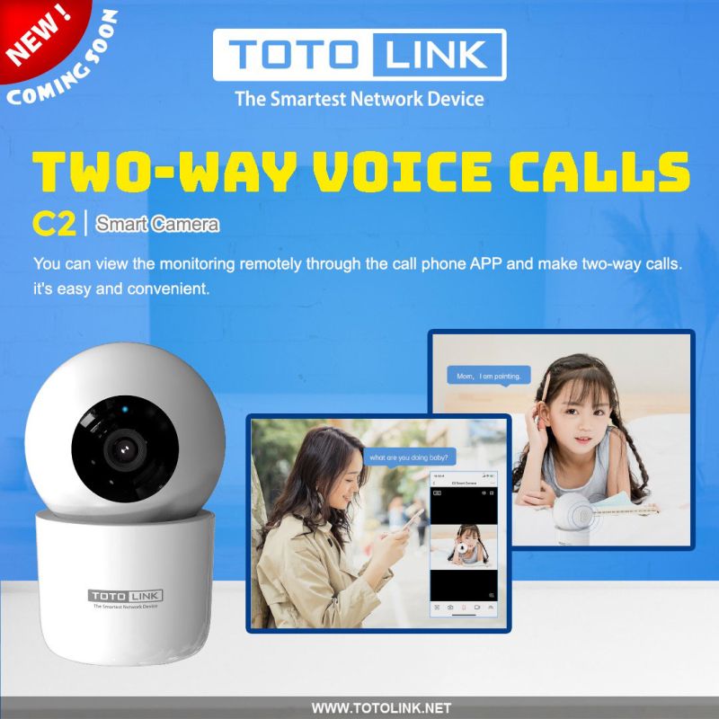 totolinkHQ's tweet image. TOTOLINK Smart Camera C2
✅ 1080P ✅ 2-Way Audio ✅ Alarm Push
✅ SD Card ✅ Cloud Service ✅ Motion Detection
✅ Infrared Night Vision

totolink.net