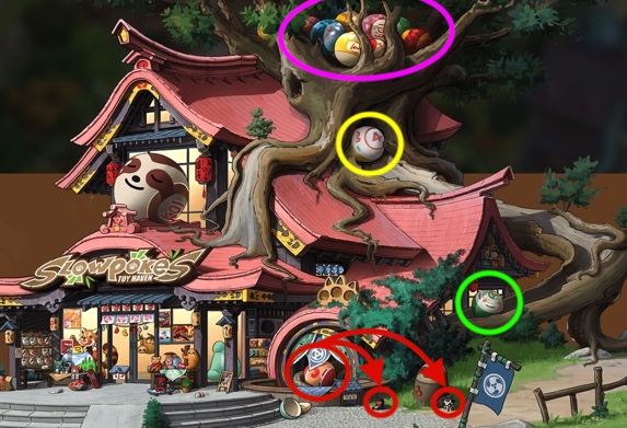mangoizgwd's tweet photo. Surely one of the most mysterious sites of @AzukiOfficial's Hilumia is SLOWPOKES - TOY HAVEN. 

I think the toy store is a laconic look into what is coming for Azuki holders. I speculated a bit on the ball slide and what it could mean for us: 🧵 https://t.co/9904jdeZBM