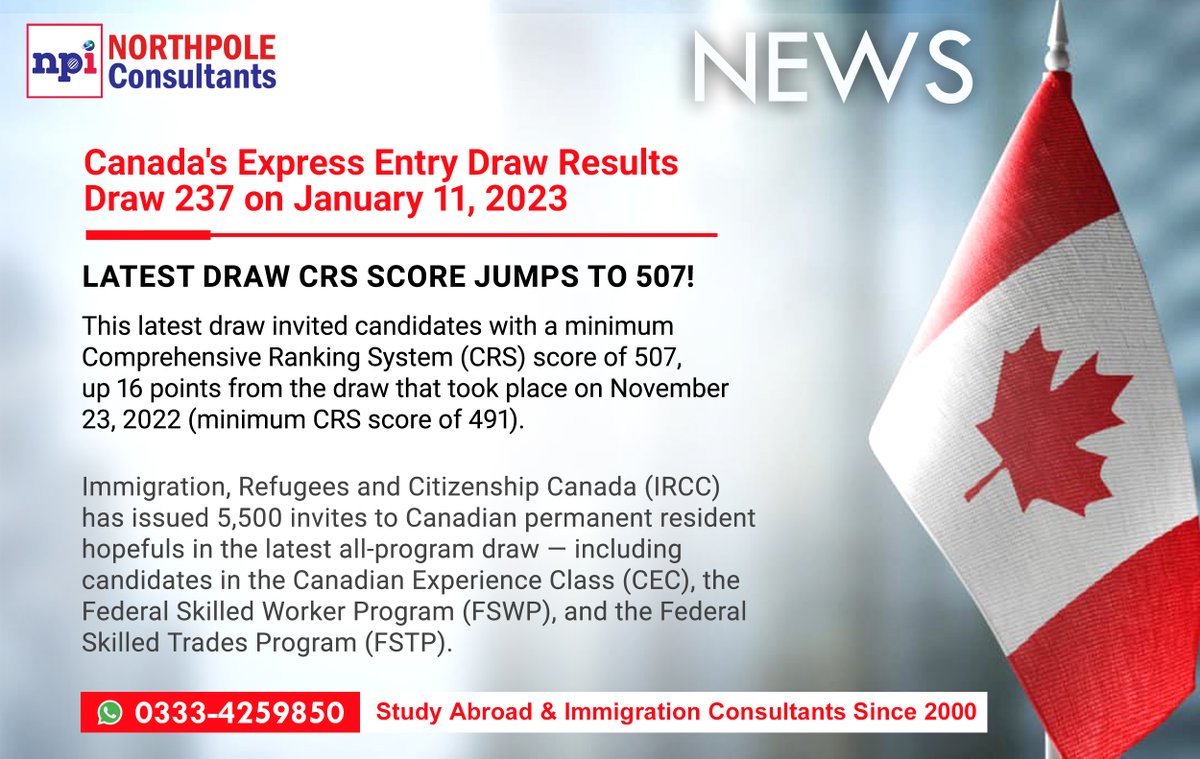 ConsultantsNpi's tweet photo. 📢📢📢🇨🇦🇨🇦🇨🇦📢📢📢

#IRCC Updates about Express Entry Draws &amp; Foreign Nationals Immigrating to #Canada under #ExpressEntry and Provincial Nominee Programs #PNP. For Canada #Immigration &amp; Student #Visa under #SDSStream Contact us.

☎️ Islamabad 0300-4478896
        #npiconsultants https://t.co/JroVB9ongC